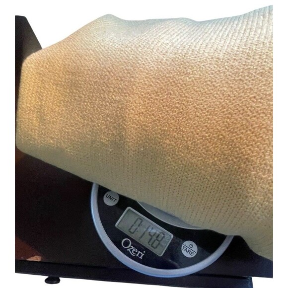 ST. JOHN SPORT Sz S Butter Yellow with White Trim Wool/Rayon Knit Cardigan - Picture 10 of 10